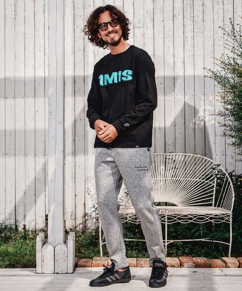 1minute 1second(ワンミニットワンセカンド)の「mlt5754-1M1S bold print long sleeve cut sew ロングスリーブTシャツ(1M26A290)(Tシャツ/カットソー・メンズ・ネイビー/ブラック×ホワイト/ブラック×ブルー/ホワイト・M/L/XL/S)」の20枚目の写真