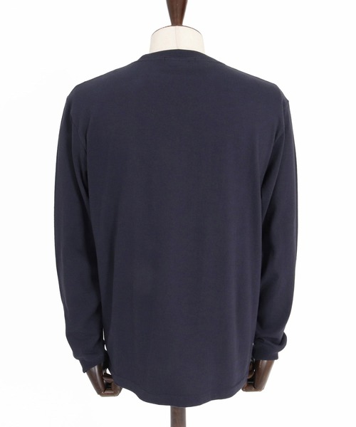 1minute 1second(ワンミニットワンセカンド)の「mlt5754-1M1S bold print long sleeve cut sew ロングスリーブTシャツ(1M26A290)(Tシャツ/カットソー・メンズ・ネイビー/ブラック×ホワイト/ブラック×ブルー/ホワイト・M/L/XL/S)」の14枚目の写真