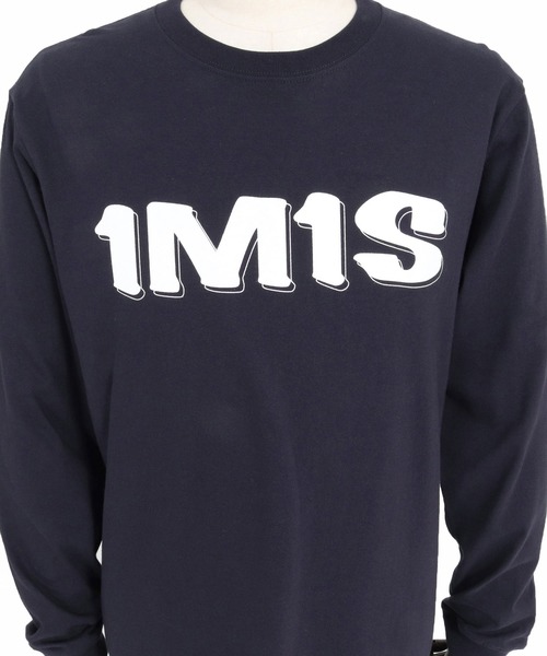 1minute 1second(ワンミニットワンセカンド)の「mlt5754-1M1S bold print long sleeve cut sew ロングスリーブTシャツ(1M26A290)(Tシャツ/カットソー・メンズ・ネイビー/ブラック×ホワイト/ブラック×ブルー/ホワイト・M/L/XL/S)」の8枚目の写真