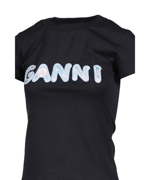 GANNI（ガニー）の「BASIC COTTON JERSEY BABY FIT GANNI（Tシャツ/カットソー・メンズ・ブラック・MEDIUM）」の3枚目の写真