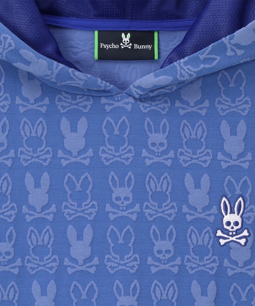 Psycho Bunny（サイコバニー）の「[GOLF]ジャガードロゴモノグラム 半袖パーカ（パーカー・メンズ・ライトブルー/ブラック/ホワイト・MEDIUM/LARGE/X-LARGE）」の19枚目の写真