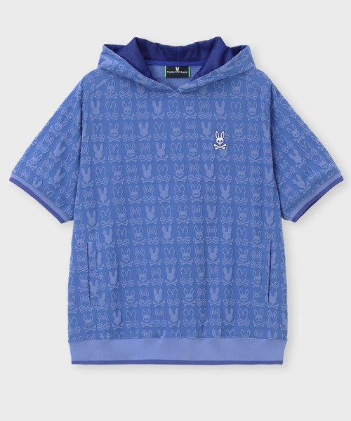 Psycho Bunny（サイコバニー）の「[GOLF]ジャガードロゴモノグラム 半袖パーカ（パーカー・メンズ・ライトブルー/ブラック/ホワイト・MEDIUM/LARGE/X-LARGE）」の17枚目の写真