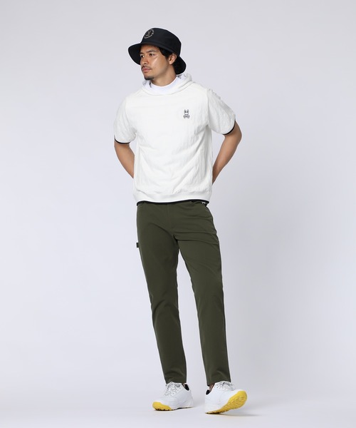 Psycho Bunny（サイコバニー）の「[GOLF]ジャガードロゴモノグラム 半袖パーカ（パーカー・メンズ・ライトブルー/ブラック/ホワイト・MEDIUM/LARGE/X-LARGE）」の6枚目の写真