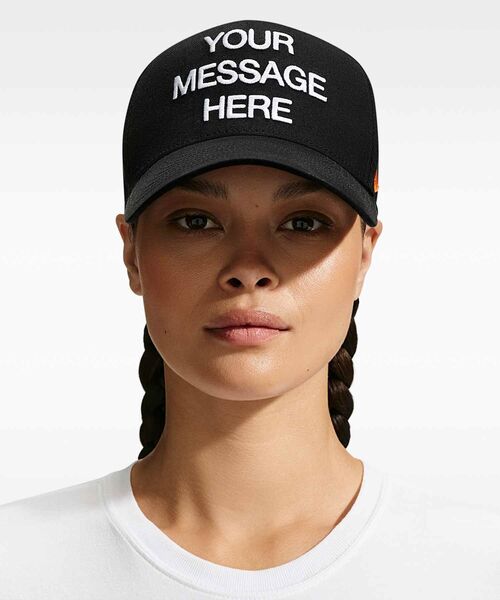 NIKE（ナイキ）の「ナイキ ライズ "Your Message Here" ストラクチャード Aフレーム キャップ / Nike Rise "Your Message Here" Structured A-Frame Cap IR0793-010 Black（キャップ・メンズ・ブラック・L/XL/M/L）」の3枚目の写真