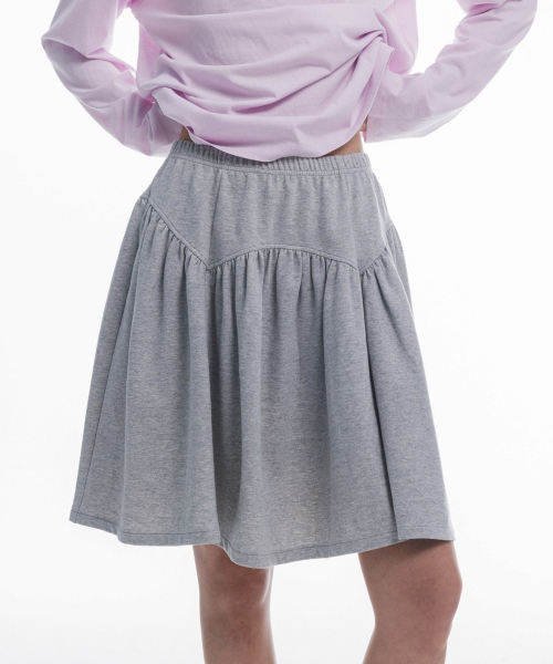 haag(ヘイグ)の「a soft jersey skirt (melange grey)(スカート・レディース・その他・FREE)」の1枚目の写真