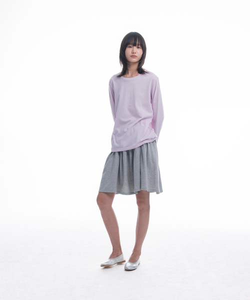 haag(ヘイグ)の「a soft jersey skirt (melange grey)(スカート・レディース・その他・FREE)」の6枚目の写真