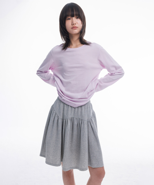 haag(ヘイグ)の「a soft jersey skirt (melange grey)(スカート・レディース・その他・FREE)」の9枚目の写真