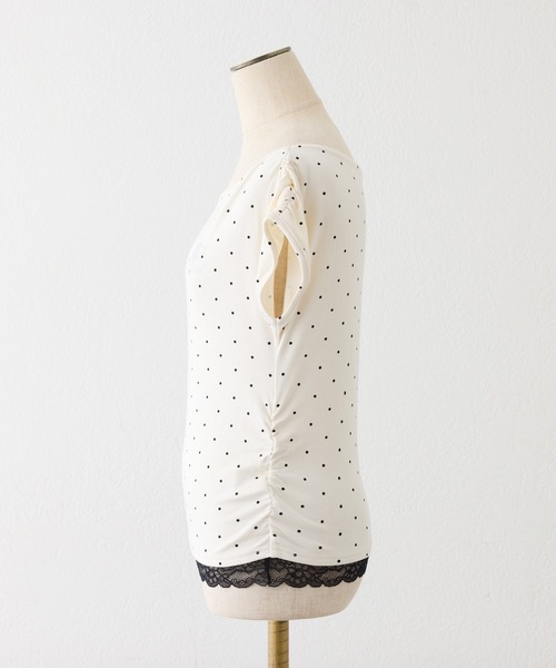 one after another NICE CLAUP(ワンアフターアナザーナイスクラップ)の「ワンショルリボンロゴトップス(Tシャツ/カットソー・レディース・ブラック/ピンク/ホワイト系その他・FREE)」の4枚目の写真