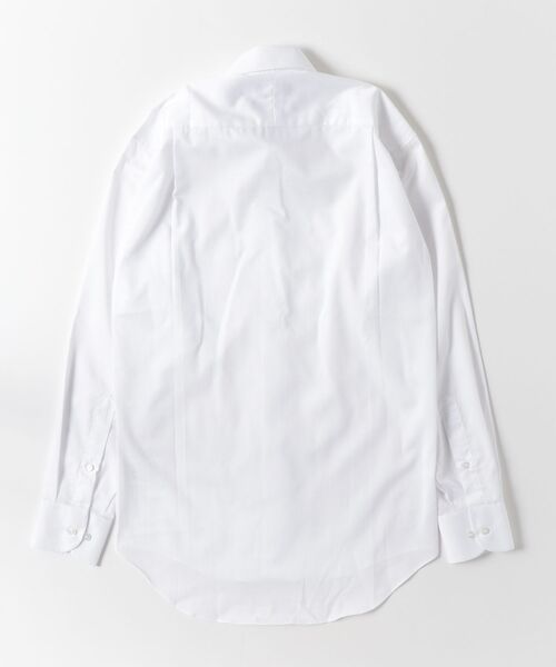 Perfect Suit FActory（パーフェクトスーツファクトリー）の「長袖ワイシャツ　セミワイド　ドビー柄　形態安定（ビジネスシャツ・メンズ・ホワイト・S）」の3枚目の写真