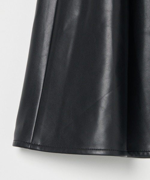 HELIOPOLE（エリオポール）の「SYNTHETIC LEATHER FLARE SKIRT / シンセティックレザー フレアスカート（スカート・レディース・ダークブラウン/ブラック・36/38）」の7枚目の写真