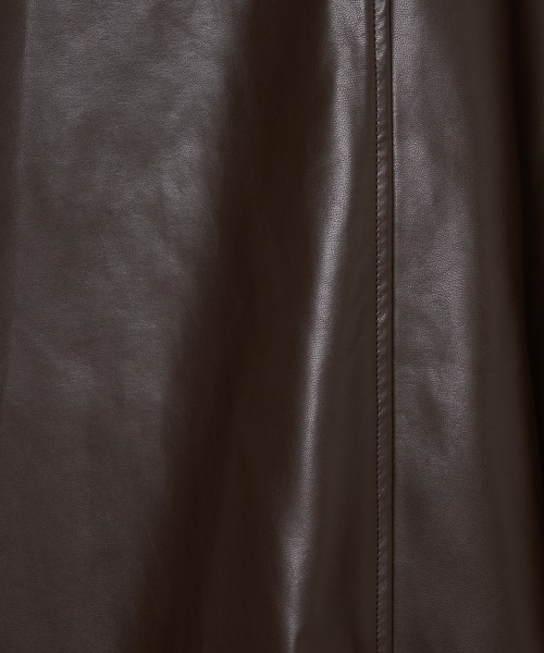 HELIOPOLE（エリオポール）の「SYNTHETIC LEATHER FLARE SKIRT / シンセティックレザー フレアスカート（スカート・レディース・ダークブラウン/ブラック・36/38）」の10枚目の写真