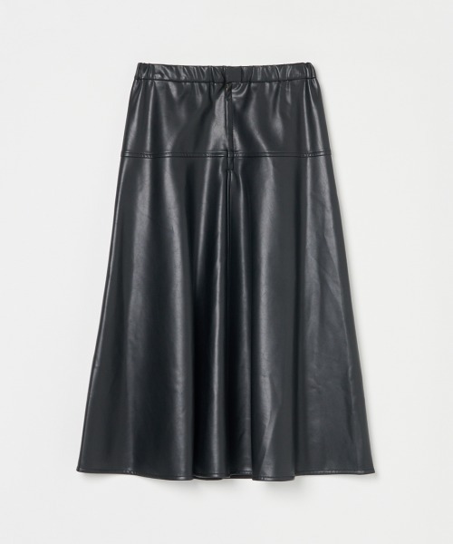 HELIOPOLE（エリオポール）の「SYNTHETIC LEATHER FLARE SKIRT / シンセティックレザー フレアスカート（スカート・レディース・ダークブラウン/ブラック・36/38）」の3枚目の写真