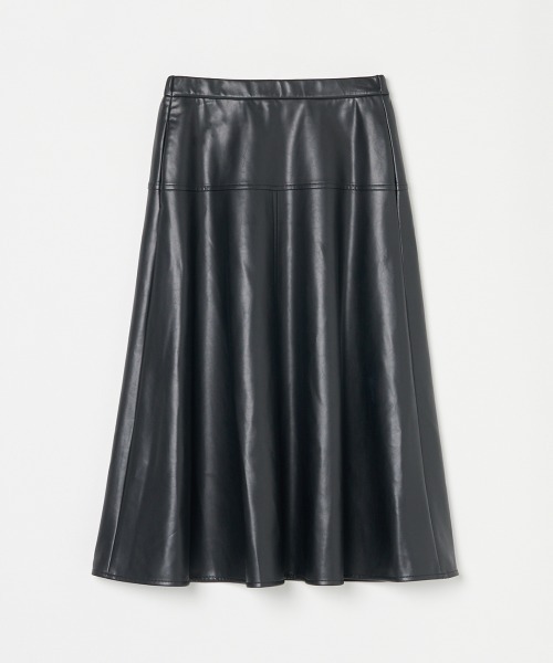 HELIOPOLE（エリオポール）の「SYNTHETIC LEATHER FLARE SKIRT / シンセティックレザー フレアスカート（スカート・レディース・ダークブラウン/ブラック・36/38）」の13枚目の写真