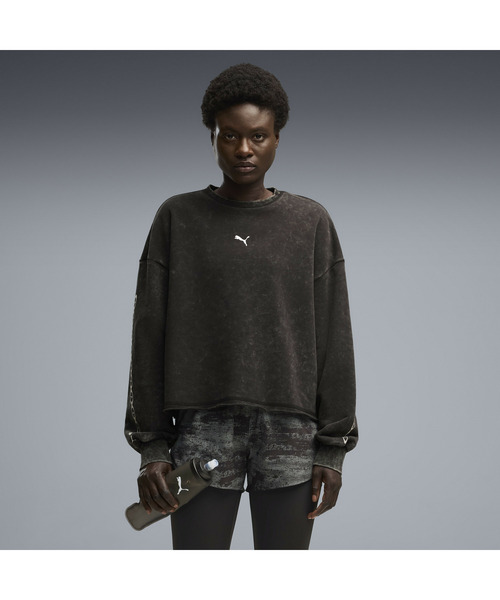 PUMA(プーマ)の「PUMA プーマ ウィメンズ ラン カルチャー コレクティブ オーバーサイズ ウ(スウェット・レディース・ブラック/ラベンダー・LARGE/MEDIUM/SMALL/X-LARGE)」の3枚目の写真