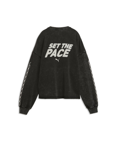 PUMA(プーマ)の「PUMA プーマ ウィメンズ ラン カルチャー コレクティブ オーバーサイズ ウ(スウェット・レディース・ブラック/ラベンダー・LARGE/MEDIUM/SMALL/X-LARGE)」の6枚目の写真
