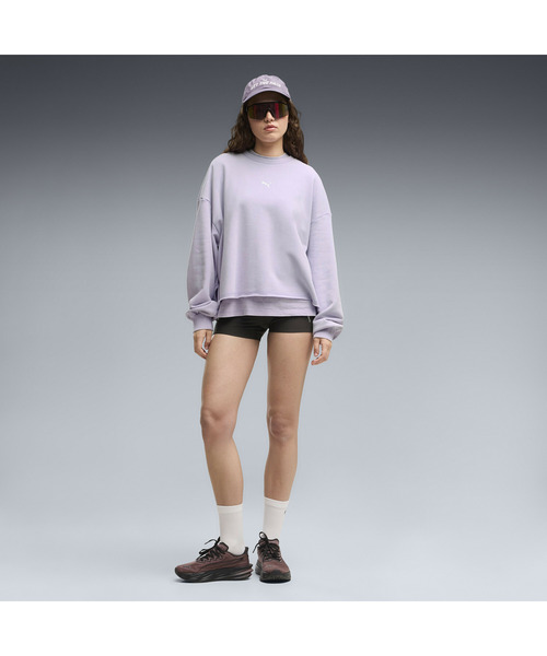 PUMA(プーマ)の「PUMA プーマ ウィメンズ ラン カルチャー コレクティブ オーバーサイズ ウ(スウェット・レディース・ブラック/ラベンダー・LARGE/MEDIUM/SMALL/X-LARGE)」の8枚目の写真