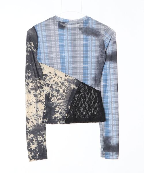 crossi(クロッシー)の「メッシュパッチワークレース切替プルオーバー 長袖(Tシャツ/カットソー・レディース・ブルー・FREE)」の13枚目の写真
