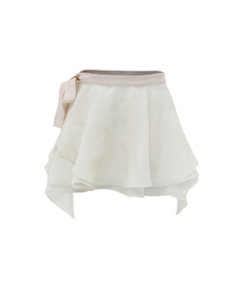CHIFFON WRAP SKIRT IVORY
