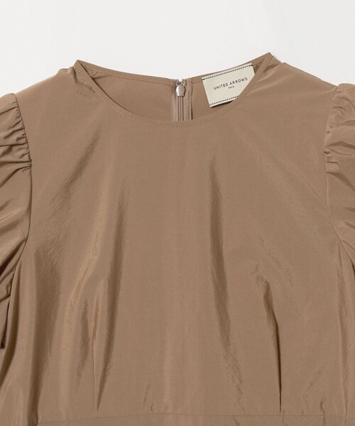 UNITED ARROWS(ユナイテッドアローズ)の「ファブリカ パフ ショートスリーブ ワンピース(ワンピース・レディース・ブラウン系/その他2/ブラック・36/38)」の14枚目の写真