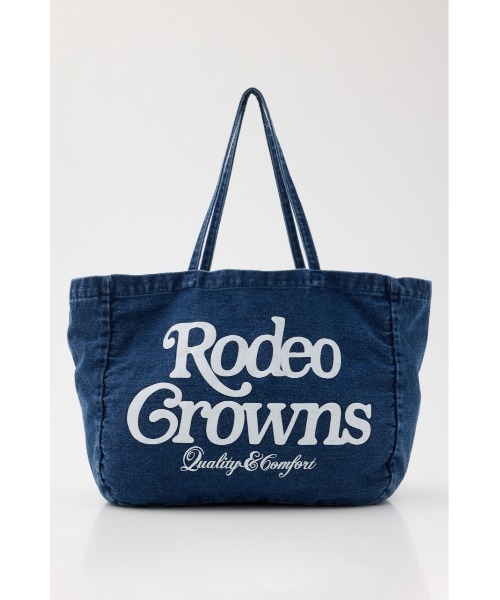 RODEO CROWNS WIDE BOWL(ロデオクラウンズワイドボウル)の「ウォッシュビッグトート(トートバッグ・レディース・ブルー/ピンク/ブラック・FREE)」の1枚目の写真