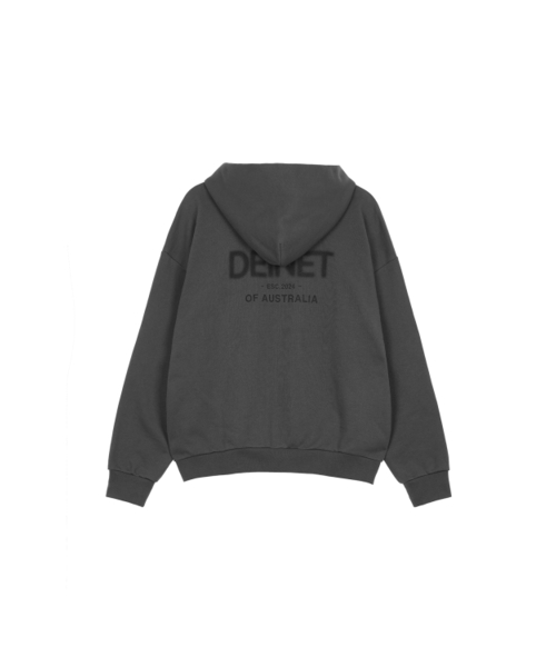 DEINET(ダイニット)の「LOST IN SYDNEY ZIP-UP HOODIE IN CHARCOAL(パーカー・レディース・その他・FREE)」の4枚目の写真