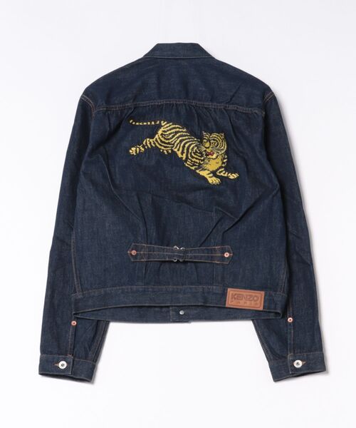 KENZO(ケンゾー)の「KENZO JUMPING TIGER PLEATED TRUCKER JACKET(デニムジャケット・メンズ・ブルー系その他7・MEDIUM/LARGE/SMALL)」の2枚目の写真