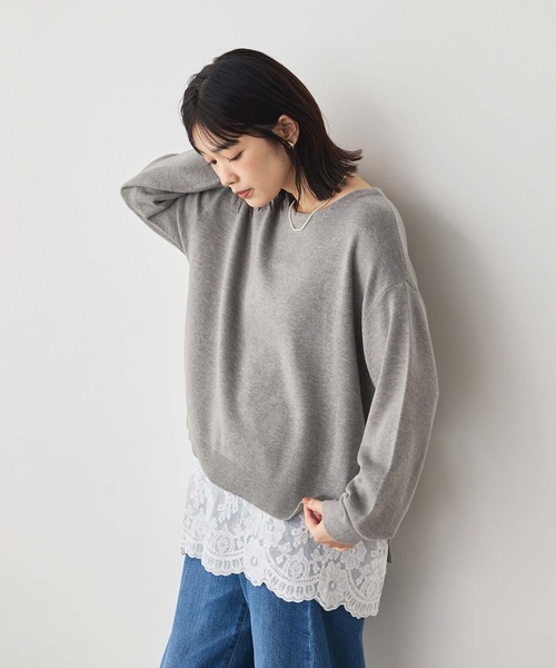 Gready Brilliant(グレディブリリアン)の「ニットレースキャミset(ニット/セーター・レディース・チャコールグレー/ベージュ/トップグレー・FREE)」の12枚目の写真