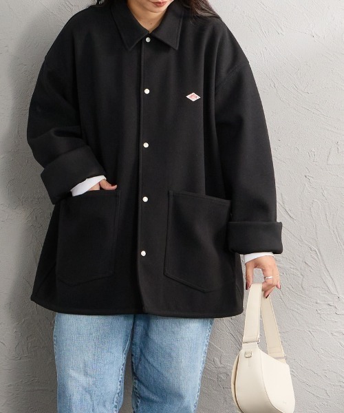 DANTON（ダントン）の「【WEB限定】[DANTON/ダントン] ブラッシュドジャージー カバーオールジャケット（カバーオール・レディース・ブラック/ベージュ・40/42）」の17枚目の写真