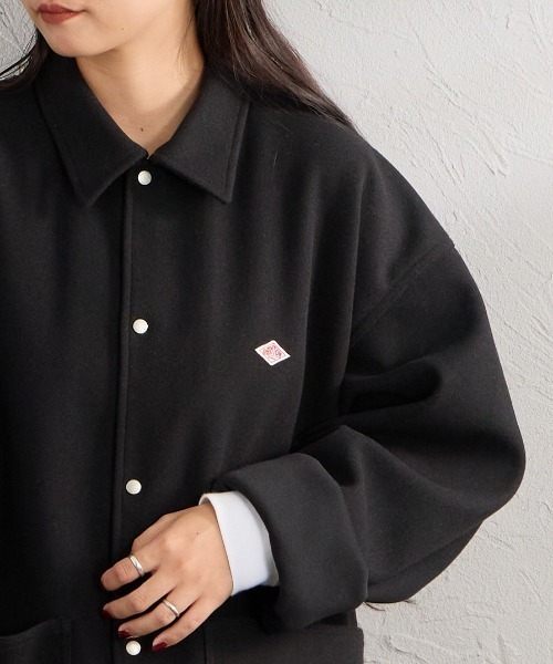 DANTON（ダントン）の「【WEB限定】[DANTON/ダントン] ブラッシュドジャージー カバーオールジャケット（カバーオール・レディース・ブラック/ベージュ・40/42）」の19枚目の写真