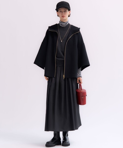23区 S(ニジュウサンクチイサイサイズ)の「ピュアカシミヤ ハーフスリーブ ハイネック ニット(ニット/セーター・レディース・スカイブルー系/ライトグレー系/黄土色系・32)」の5枚目の写真