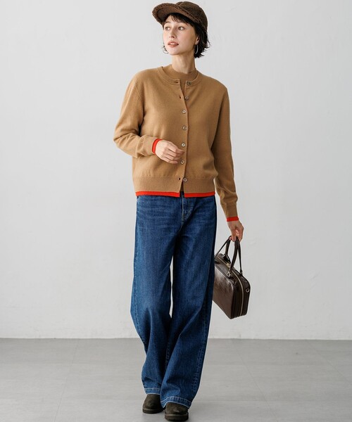 23区 S(ニジュウサンクチイサイサイズ)の「ピュアカシミヤ ハーフスリーブ ハイネック ニット(ニット/セーター・レディース・スカイブルー系/ライトグレー系/黄土色系・32)」の14枚目の写真