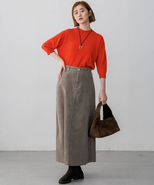 23区 S(ニジュウサンクチイサイサイズ)の「ピュアカシミヤ ハーフスリーブ ハイネック ニット(ニット/セーター・レディース・スカイブルー系/ライトグレー系/黄土色系・32)」の15枚目の写真