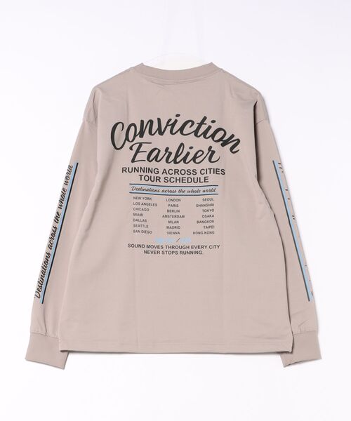 UNDERWRAPS（アンダーラップス）の「UVカット イージーケア バックプリント 長袖Tシャツ　ロンT（Tシャツ/カットソー・メンズ・グレイッシュベージュ/ホワイト/ブラック・M/L/LL）」の4枚目の写真