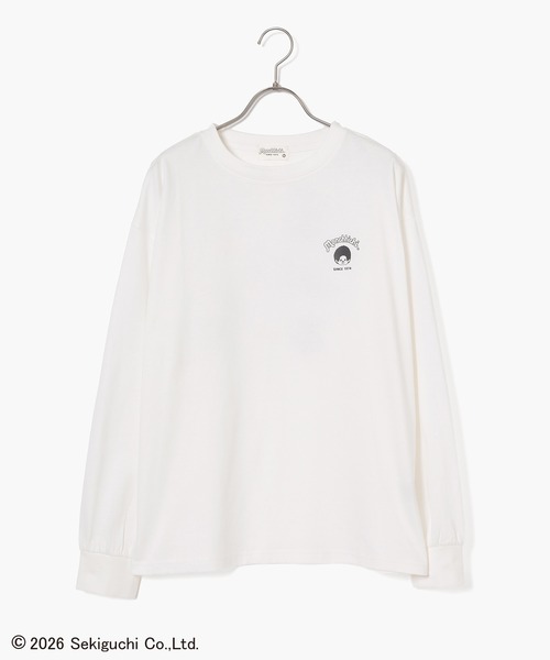 Honeys(ハニーズ)の「モンチッチ/ロンT(Tシャツ/カットソー・レディース・オートミール/ブラック/アイボリー/レンガ・S/M/LL/L/3L)」の9枚目の写真