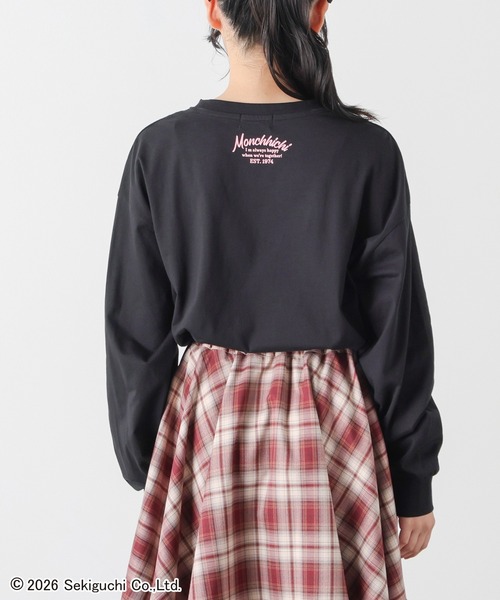 Honeys(ハニーズ)の「モンチッチ/ロンT(Tシャツ/カットソー・レディース・オートミール/ブラック/アイボリー/レンガ・S/M/LL/L/3L)」の14枚目の写真
