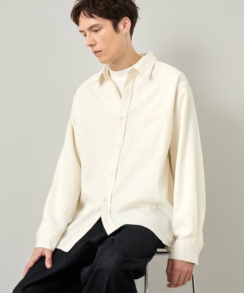 EASENCE（イーズエンス）の「【EASENCE】ビエラ リラックスフィット レギュラーカラー長袖ネルシャツ / チェック・無地 / 保温（シャツ/ブラウス・メンズ・グレー系/アイボリー/ブラウン系/ネイビー/ブラック系・S/L/XL/M）」の22枚目の写真