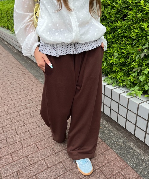 WC(ダブル シー)の「《セットアップOK◎》パッチワークスウェットパンツ(その他パンツ・レディース・グレー/ピンク/ブラウン・FREE)」の1枚目の写真