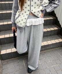 《セットアップOK◎》パッチワークスウェットパンツ