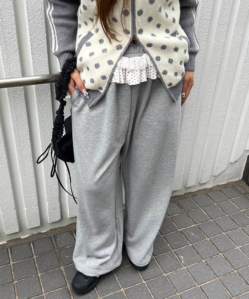 WC(ダブル シー)の「《セットアップOK◎》パッチワークスウェットパンツ(その他パンツ・レディース・グレー/ピンク/ブラウン・FREE)」の4枚目の写真