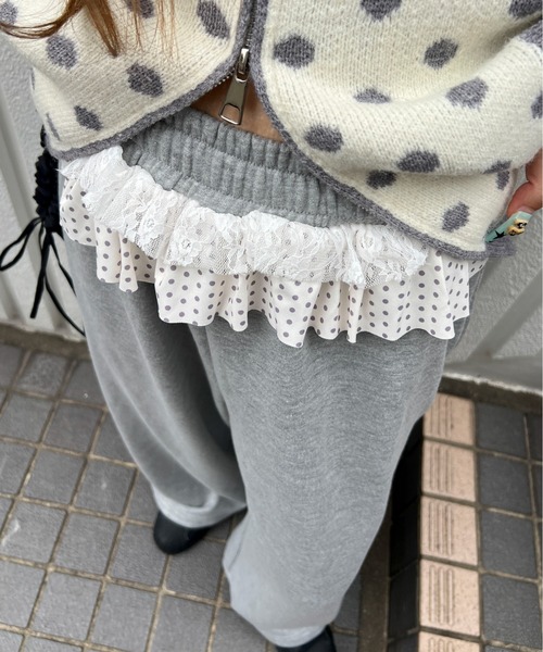 WC(ダブル シー)の「《セットアップOK◎》パッチワークスウェットパンツ(その他パンツ・レディース・グレー/ピンク/ブラウン・FREE)」の6枚目の写真