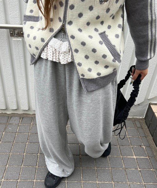 WC(ダブル シー)の「《セットアップOK◎》パッチワークスウェットパンツ(その他パンツ・レディース・グレー/ピンク/ブラウン・FREE)」の5枚目の写真