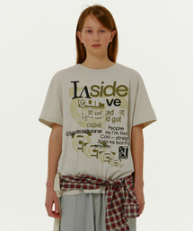 Inside Curve Tee Beige