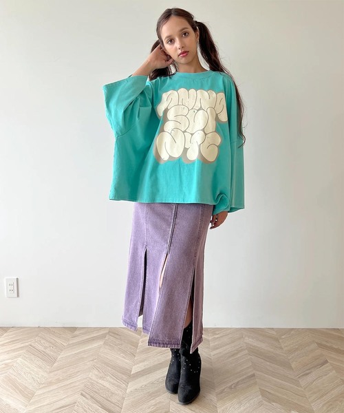 anna sui nyc(アナ スイ エヌ ワイ シー)の「anna sui nyc / アナスイエヌワイシー Graffiti BIG Tシャツ(Tシャツ/カットソー・レディース・ライトグリーン/ブラック・FREE)」の15枚目の写真