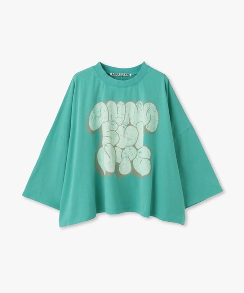 anna sui nyc(アナ スイ エヌ ワイ シー)の「anna sui nyc / アナスイエヌワイシー Graffiti BIG Tシャツ(Tシャツ/カットソー・レディース・ライトグリーン/ブラック・FREE)」の4枚目の写真