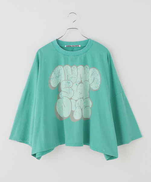anna sui nyc(アナ スイ エヌ ワイ シー)の「anna sui nyc / アナスイエヌワイシー Graffiti BIG Tシャツ(Tシャツ/カットソー・レディース・ライトグリーン/ブラック・FREE)」の6枚目の写真