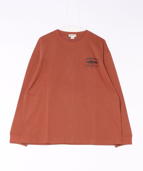 Eddie Bauer(エディーバウアー)の「プリント 長袖 Tシャツ(Tシャツ/カットソー・メンズ・ライトブラウン/グレー/ホワイト・XL/L/XXL/M/S)」の1枚目の写真