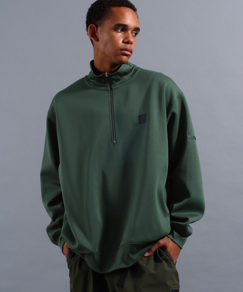 NUMERALS（ヌメラルズ）の「[NUMERALS]NO WORRIES DOUBLE KNIT HALF-ZIP PULLOVER（Tシャツ/カットソー・メンズ・グリーン/ブラック/グレー・MEDIUM/LARGE）」の3枚目の写真