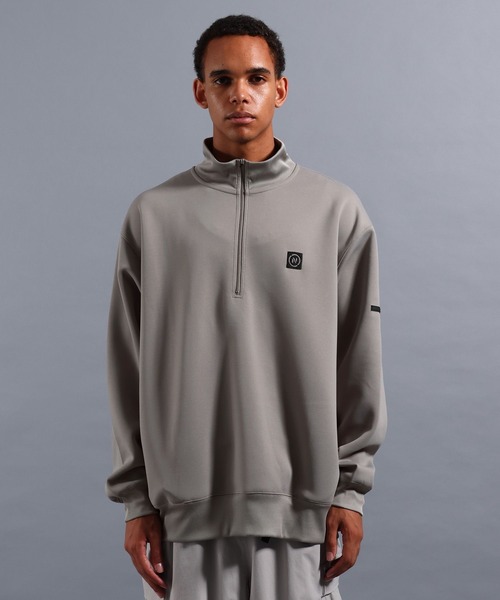 NUMERALS（ヌメラルズ）の「[NUMERALS]NO WORRIES DOUBLE KNIT HALF-ZIP PULLOVER（Tシャツ/カットソー・メンズ・グリーン/ブラック/グレー・MEDIUM/LARGE）」の19枚目の写真