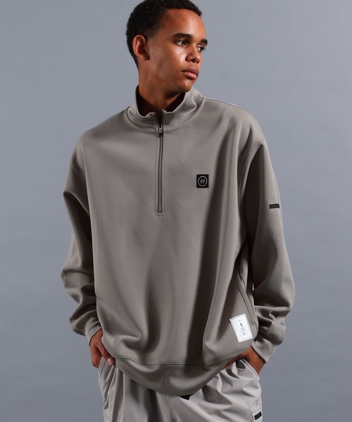 NUMERALS（ヌメラルズ）の「[NUMERALS]NO WORRIES DOUBLE KNIT HALF-ZIP PULLOVER（Tシャツ/カットソー・メンズ・グリーン/ブラック/グレー・MEDIUM/LARGE）」の12枚目の写真