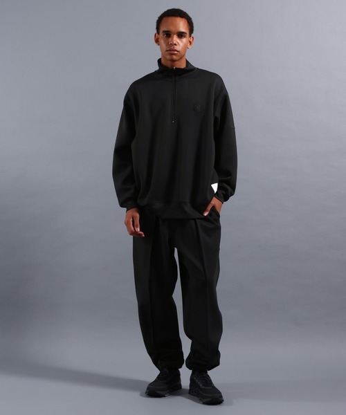 NUMERALS（ヌメラルズ）の「[NUMERALS]NO WORRIES DOUBLE KNIT HALF-ZIP PULLOVER（Tシャツ/カットソー・メンズ・グリーン/ブラック/グレー・MEDIUM/LARGE）」の4枚目の写真